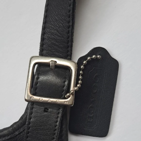 Coach Black Leather Logo Tag Accessory - Picture 9 of 10